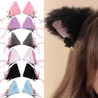 【LZ】♟✟  Cat Ear Hair Clips para Cosplay Pele Headwear Anime Hairpins Headdress Lolita Hairclip Headsband Party Costume Sinos