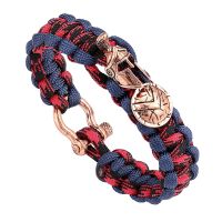 New Retro Male Bracelet Outdoor Luxury Rope Amulet Survival Bracelet Spartan Helmet Warrior Handmade Braided Bracelet Female