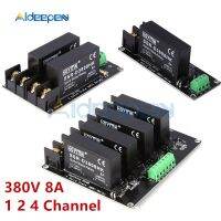 380V 8A 1 2 4ช่อง SSR Papan Solid State Relay Modul Tinggi Rendah Tingkat H-L Memicu Papan D3808ตัวควบคุมสวิตช์สำหรับ ARDUINO