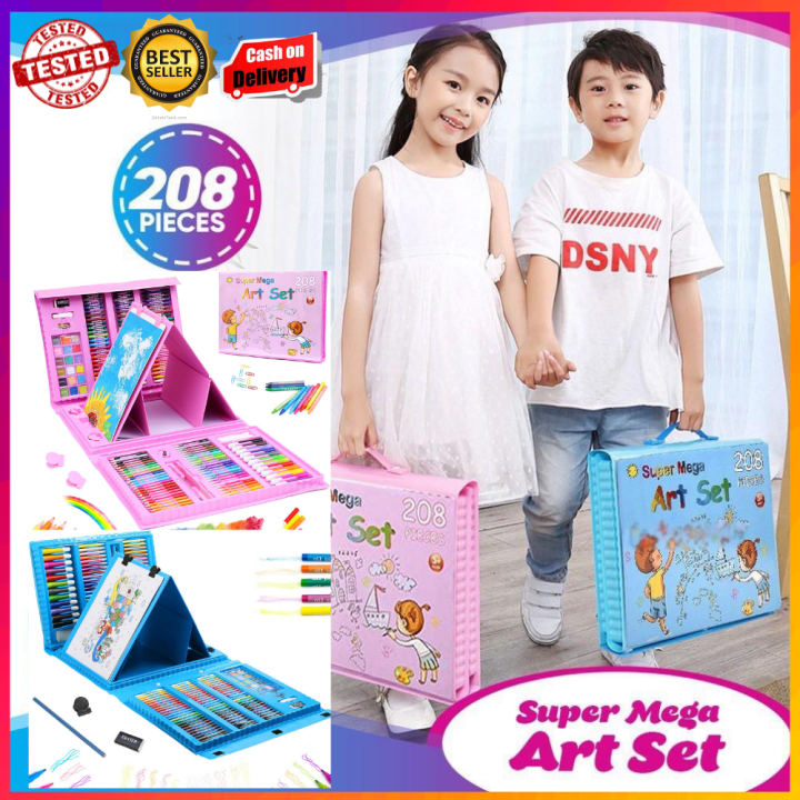 Art Supplies,208 Piece Drawing Painting Art Kit, Gifts for Kids Girls Boys  Teens, Art Set Case with Clipboard, Coloring Papers, Drawing Papers, Oil  Pastels, Crayons, Colored Pencils, Watercolor Cakes