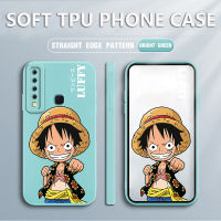 เคสโทรศัพท์ เคส Samsung A9 2018 Case Luffy กล้องหน้าเต็มหน้าเต็ม Square Soft Silicone ฝาครอบหลังยางกันกระแทกป้องกัน