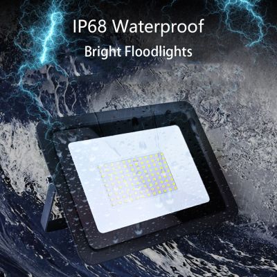 10W 20W 30W 50W 100W LED Flood Light AC220V Outdoor IP68 Waterproof Floodlight Reflector Garden Spotlight Foco Led Exterior Wall Power Points  Switche
