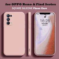 [สุดฮอต2023] กรอบเคสโทรศัพท์สี่เหลี่ยมคลาสสิกสำหรับ OPPO Reno 5 6 7 8 Pro Plus 2 Z 2Z 3 Find X2 Lite X3นีโอ X5 Pro ปลอกซิลิโคนเหลวแบบนิ่ม