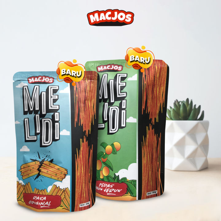 Snack Mie Lidi Aneka Rasa Kemasan Premium 100gr By Macaroni Jos Mie