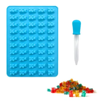 50Grids Silicone Mold Creative Gummy Bear Shape Candy Mold With Dropper DIY  Chocolate Fondant Moulds For