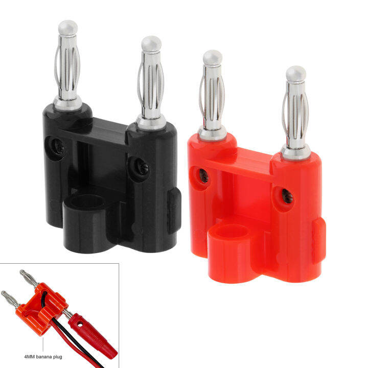 2pcs Low Frequency 4mm Double Banana Plugs with Spacing 19mm for ...