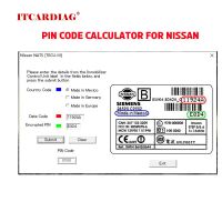 ✠❁✹ Pin Code Calculator for Nissan NATS TECU III for Smart Entrance Control Unit and Immobilizer Control Unit