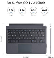 คีย์บอร์ดไร้สายสำหรับ Surface Go 3 Go 2 Bluethooh แท็บเล็ตแป้นพิมพ์คอมพิวเตอร์พร้อมทัชแพดแบตเตอรี่แบบชาร์จไฟได้