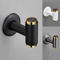 Copper Washing Machine Faucets Soild Brass Single Cold Wall Mounted G1/2/G3/4 Bibcock Outdoor Garden Mop Pool Tap Black Gold New