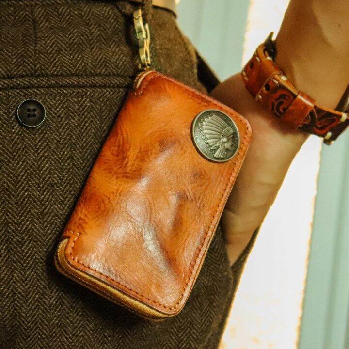 Genuine Leather Car Key Wallets Men Key Holder Housekeeper Keys