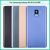 New For Samsung Galaxy A8 2018 A530 A530F SM-A530F Battery Back Cover A530 Rear Door Glass Panel Housing Case Adhesive Replace