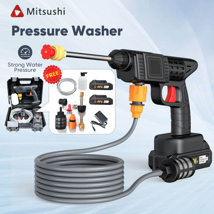 Wireless Car Washer Mitsushi 48V /68V Lithium Battery Portable High