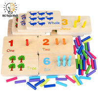 Hot Sale Kids Wooden Sensory Toys Mathematics Learning Color Cognition Matching Wooden Stick Educational Toy For Gifts