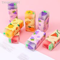 ♂ 2pcs Random Color Cute Kawaii Creative fruit Eraser Rubber Stationery School Supply Novelty Lovely Eraser