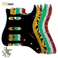 Feiman ปิ๊กการ์ดกีตาร์อุปกรณ์แบบกำหนดเองพร้อมสกรู11ตัวสำหรับผู้เล่น Fender รอยขีดข่วนแผ้นกีตาร์ St HSS มาตรฐาน