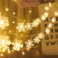 【 Cw】ไฟ LED เกล็ดหิมะสตริงเครื่องประดับต้นคริสต์มาสแขวนประดับตกแต่งสุขสันต์วันคริสต์มาสสำหรับบ้าน Navidad 2022ของขวัญปีใหม่