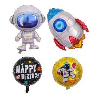 RUPER Boy Kids For Birthday Party Spaceship Outer Space Astronaut Plane Party Decorations Foil Balloons Inflatable Balloons Children Toys