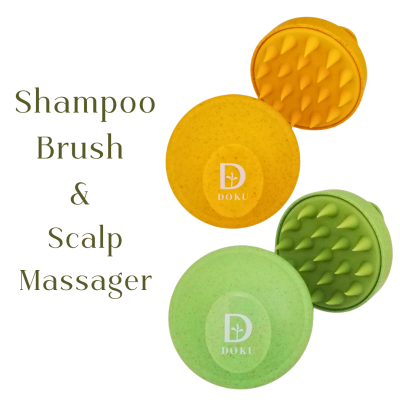 DOKU Shampoo Brush &amp; Scalp Massager แปรงสระผม นวดหนังศีรษะ ทำความสะอาดล้ำลึก ผ่อนคลาย กระตุ้นการไหลเวียนโลหิต สำหรับผมร่วง ผมบาง