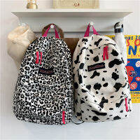 2021 Cow Print Sport Backpack Leopard Print Uni School Bags Teenage Girls White Classic England Stylish Bags College Bookbag