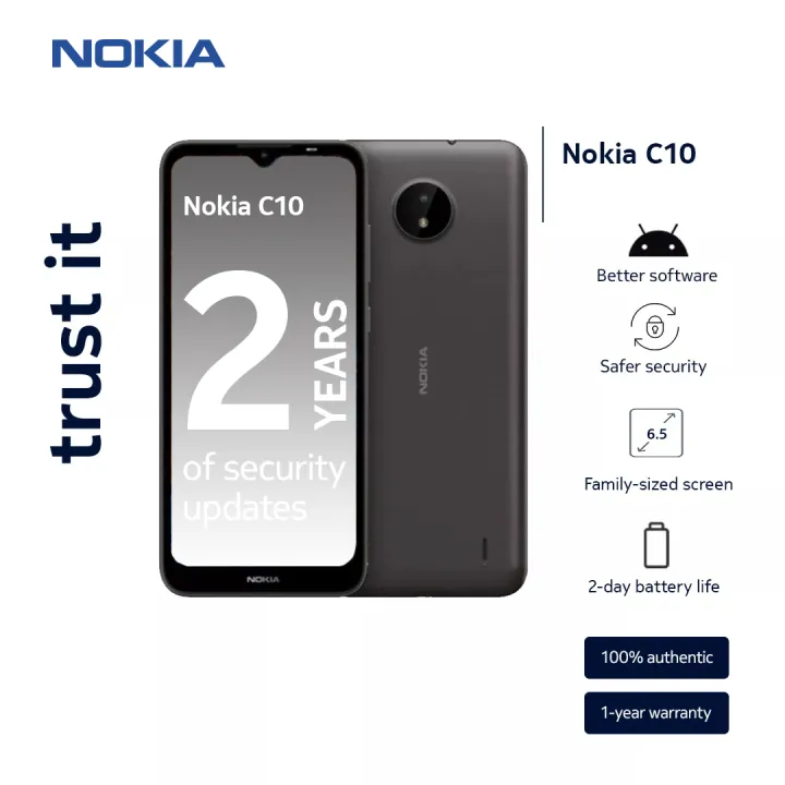 Nokia C10 2GB RAM | 32GB ROM | 6.5" HD+ Display (GREY)