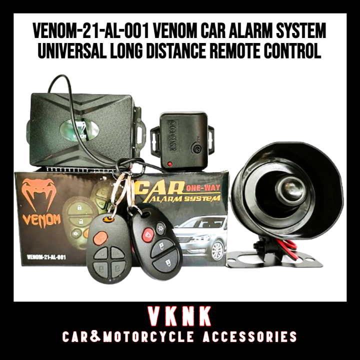 VENOM21AL001 Venom Car Alarm System Universal Long Distance Remote Control Lazada PH