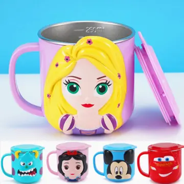 Disney Cups Cute Minnie Mickey Mouse Sippy Cup for Kids Disney Princess  Sofia Milk Cup Cartoon Mermaid Baby Straw Cup