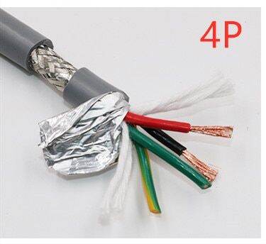 22awg สายไฟ2 3 4 5 Core Towline สายเคเบลหมฉนวน5เมตร Pvc เสนลวดออน Trvp ตานทานตอการดดการ