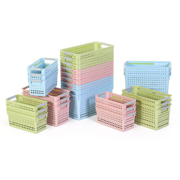 Plastic Hollow Storage Basket Household Organizer Closet Shelf Container Countertop Bin Lazada PH