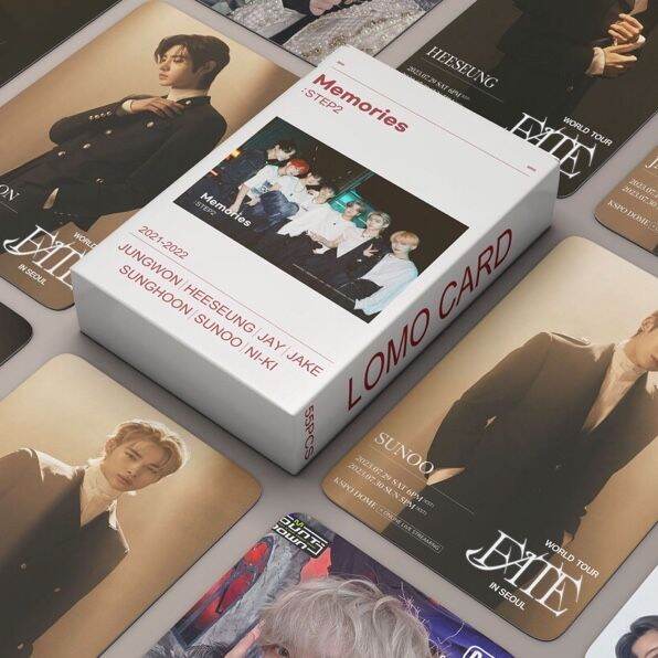 MeiYiYou EN-HYPEN Photocards,4Pack/120Pcs EN-HYPEN Albums Lomo Cards For Greeting Collection Pink C21