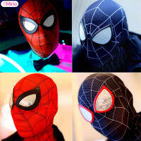 Miria Spiderman หมวกชุดคอสเพลย์ผู้หญิงซูเปอร์ฮีโร่สีแดงหน้ากากแฟนซีไมล์สำหรับปาร์ตี้คาร์นิวัลฮัลโลวีน