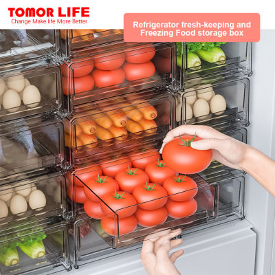 Tomor Life ลิ้นชักประเภทห้องครัวตู้เย็น Fresh-Keeping และ Freezing Food Storage Box