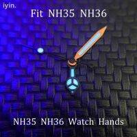 ✒▼ OBW นาฬิกามือ Uhrzeiger สำหรับ NH35 NH36 4R35/36 7S26การเคลื่อนไหว Mirar Las Manos Blue Lume Regarder Mains ชิ้นส่วนอุปกรณ์เสริม Mod