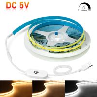 5V USB Led COB Strip 300LEDs/m Touch Dimmable/Hand Sensor/Motion Sensor Cob Led Tape Light Adhesive Soft Flex Led Ribbon 3M 5M LED Strip Lighting