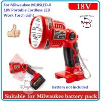 อะไหล่ไฟฉายไร้สาย LED 4 โหมด แบบพกพา สําหรับ Milwaukee M18SLED-0 18V M18TLED