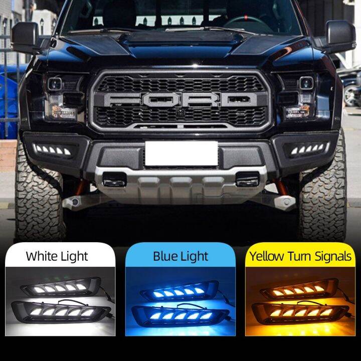 Car Flashing 2Pcs Car DRL LED Daytime Running Lights For Ford Raptor