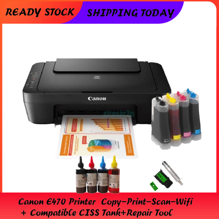 Canon E470 Compatible ECO INK TANK PRINTER copyprintscanwifi