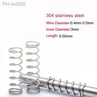 10pcs/lot Wire Diameter 0.4mm 0.5mm 304 Stainless Steel Micro Small Compression Spring ID 3mm Length 5-50mm