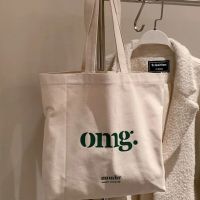 New Women Canvas Shopping Bag OMG Books Bag Female Cotton Cloth Shoulder Bag Eco Handbag Tote Reusable Grocery Shopper Bags