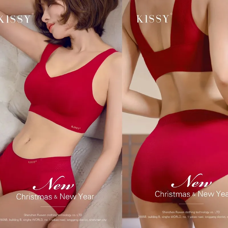 kissy bra red