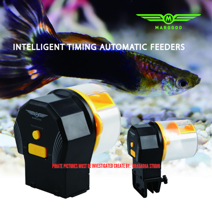 MARGGOO Auto Fish Feeder, MoistureProof Electric Automatic Fish Feeder