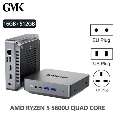 GMK KB9วินโดว์11โฮมคอมพิวเตอร์ขนาดเล็ก,16GB + 512GB, AMD Ryzen 5 5600U Quad Core,รองรับ WiFi & BT