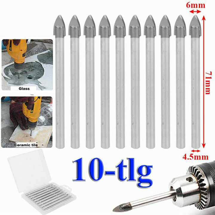 bokali-10pcsใหม่6มม-หัวเจาะชุดหัวเจาะเซรามิคหัวเจาะคาร์ไบด์ทังสเตนบิตหัวเจาะ