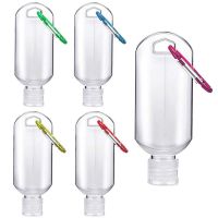 【CW】 5Pcs Plastic Keychain Bottles Refillable Hand Sanitizer with Flip Cap Spray Squeeze Gel Containers