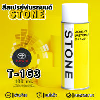 สีสเปรย์สำหรับพ่นรถยนต์ Stone ตามเบอร์สีรถ Grey Metallic สีเทาดำ รถโตโยต้า Yaris 2017 และ Yaris Ativ #1G3