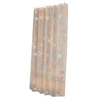 Modern Shower Curtain Starfish Partition Fresh Seaside Style Waterproof Peva Curtain For Bathroom Shower Room