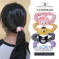 【 X.z. Moonligh】กิ๊บติดผมเด็กผู้หญิงสีสันหวานน่ารักที่รัดผมใหม่ที่คาดผมทอดแบบเรียบง่ายยางรัดอินเทอร์เน็ตคนดังที่คาดผมบ่งบอกอารมณ์ผมหางม้า