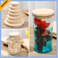 NANMEN ขนาดต่างๆ ฝาปิดผนึกขวด เข้ากันได้ ผ้าคลุมปากกว้าง Mason Jar Lid ที่เก็บกระป๋อง ฝาไม้