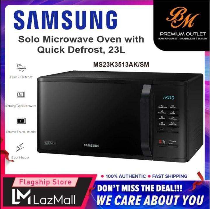 samsung ceramic inside microwave quick defrost