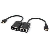 【Free-delivery】 CarbonCOPY 1คู่มากกว่า HDMI RJ45 CAT5e CAT6 UTP LAN Ethernet Extender 1080P FHD 3D 100ft(30เมตร) สายไฟต่อสำหรับ PS3 HDTV