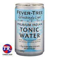 Fever Tree LIGHT Premium Indian Tonic Water Cans ฟีเวอร์ทรี ไลท์ พรีเมี่ยม อินเดี่ยน โทนิค วอเทอร์ เครื่องดื่มอัดก๊าซ 150มล. สูตร แคลอรี่ต่ำ แพ็ค 6 ขวด